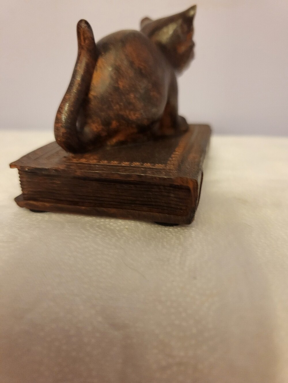 Decorative Brown Cat Figurine on Book - Home Accent Decor - Picture 6 of 10